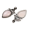 Natural Rose Quartz Pendants GG-CBACC2B-05AS-04-2