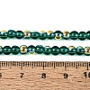 Electroplate Transparent Glass Beads Strands EGLA-Q132-4MM-A07-4