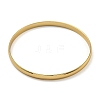 7Pcs PVD Vacuum Plating 202 Stainless Steel Plain Flat Ring Bangle Sets BJEW-M317-14A-G-2