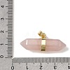 Natural Rose Quartz Double Terminal Pointed Pendants G-NH0001-15G-07-3