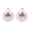Ocean Theme Printed Alloy Pendants AL-CBA49CA-08D-1