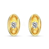 925 Sterling Silver Micro Pave Clear Cubic Zirconia Stud Earrings EJEW-K301-01MG-2