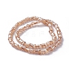 Electroplate Glass Beads Strands EGLA-L023B-PL04-3