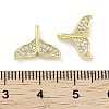 Brass Micro Pave Clear Cubic Zirconia Pendants ZIRC-P120-07G-3