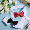 Globleland 2Pcs 2 Colors Cat Dog Cotton Bowknot Collars AJEW-GL0001-97-4