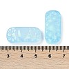 Spray Painted Transparent Glass Connector Charms GLAA-H035-06H-3