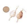 Natural Conch Shell Dangle Earrings EJEW-TA00610-3