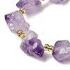 Electroplated Raw Rough Natural Amethyst Beads Strands G-Z131-J02-06-4