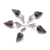 Natural Amethyst Pendants G-O194-22-1