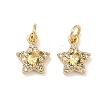 Brass Micro Pave Cubic Zirconia Pendants KK-A291-13A-G-2
