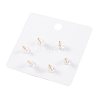 6 Pcs Brass Mirco Pave Clear Cubic Zirconia Ear Studs EJEW-S218-01G-06-2