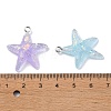 Transparent Resin Pendants X-RESI-C043-02P-3