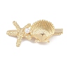 Shell & Starfish Alloy Alligator Hair Clips AJEW-A056-03E-2