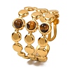 Natural Tiger Eye Finger Rings RJEW-Q822-44G-02-1