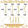 8Pcs 4 Styles Brass Micro Pave Cubic Zirconia Pendants KK-CJ0003-88-2