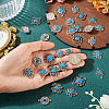 Tibetan Style Alloy with Resin Imitation Turquoise Connector Charms FIND-TAC0035-47AS-07-6