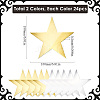 48Pcs 2 Colors Paper Glitter Star Wall Decoration AJEW-SP0001-16B-2