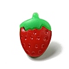 Acrylic Strawberry Shank Buttons X-BUTT-E025-03-4