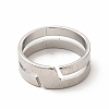 Non-Tarnish 304 Stainless Steel Cuff Ring for Women RJEW-B027-16P-2