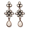 Alloy Synthetic Turquoise Dangle Stud Earrings EJEW-U053-06R-4