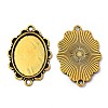Tibetan Style Alloy Cabochon Connector Settings TIBE-N011-25AG-RS-2