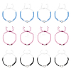 12Pcs 3 Colors Adjustable Nylon Thread Braided Bracelets for Women BJEW-GO0002-05-1
