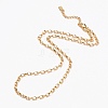 Brass Cable Chain Necklaces NJEW-H206-11G-2