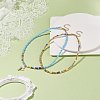 2Pcs 2 Style Glass Seed Pearl Beaded Necklaces Set NJEW-JN03936-2