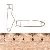 Iron Crimp Safety Pin Brooch Findings JEWB-Z050-01P-03-3