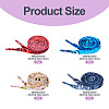 4 Pairs 4 Colors Flower Pattern Polyester Shoelaces FIND-TA0010-30-6