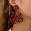 Alloy Enamel Dangle Stud Earrings FS-WG7F825-02-2