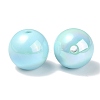 UV Plating Rainbow Iridescent Acrylic Beads PACR-E001-04F-3