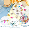 Glass & Alloy Pendant PALLOY-FH00045-4
