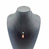 Synthetic Goldstone Teardrop Pendant Necklaces SK1018-2-1