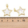 Natural Shell Star Pendants KK-L251-43G-01-3