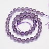 Natural Amethyst Round Bead Strands G-L411-01-8mm-2