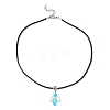 Angel Shape Alloy with Glass Pendant Necklaces NJEW-JN04560-6