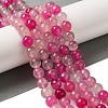 Dyed & Heated Natural Agate Beads Strands G-P539-D01-06-2