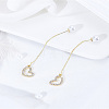 1 Pair Zinc Alloy Rhinestones Ear Thread EJEW-LP0007-040-3