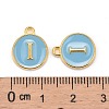 Golden Plated Alloy Enamel Charms X-ENAM-S118-04I-3