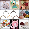 WADORN 5Pcs 5 Colors Semicircle Shape Iron Kiss Lock Bag Frames FIND-WR0005-53-6