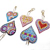 DIY Diamond Painting Keychain Kits DIAM-PW0010-68-08-1