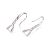 Anti-Tarnish Rhodium Plated 925 Sterling Silver Earring Hooks STER-N016-25P-2