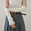 2 Pairs 2 Colors Acrylic Fibers Long Mesh Lace Gloves AJEW-CN0006-66-7