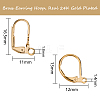 24Pcs 6 Styles Brass Huggie Hoop Earring Findings & Leverback Earring Findings KK-SZ0001-48-6