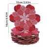 DIY 10Pcs Flowers Theme Coasters Diamond Art Painting Kit with Holder PW-WGF45AD-01-2