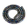 AB Color Plated Opaque Glass Beads Strands GLAA-T026-2x4mm-P16-2