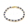 Brass Enamel Link & Charm Bracelets BJEW-Z094-02G-03B-4