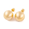 Round Ball Drawbench Brass Ear False Plugs for Women EJEW-G391-24A-G-2