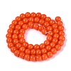 Opaque Solid Color Glass Beads Strands GLAA-T032-P6mm-18-3